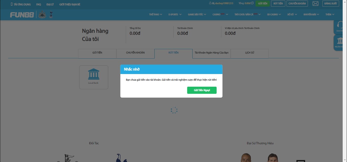Lưu ý quan trọng cần ghi nhớ khi rút tiền Fun88